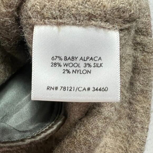 Eileen Fisher Coat Cape Womens Small Gray Taupe Alpaca Wool Oversized Lagenlook - Picture 8 of 10